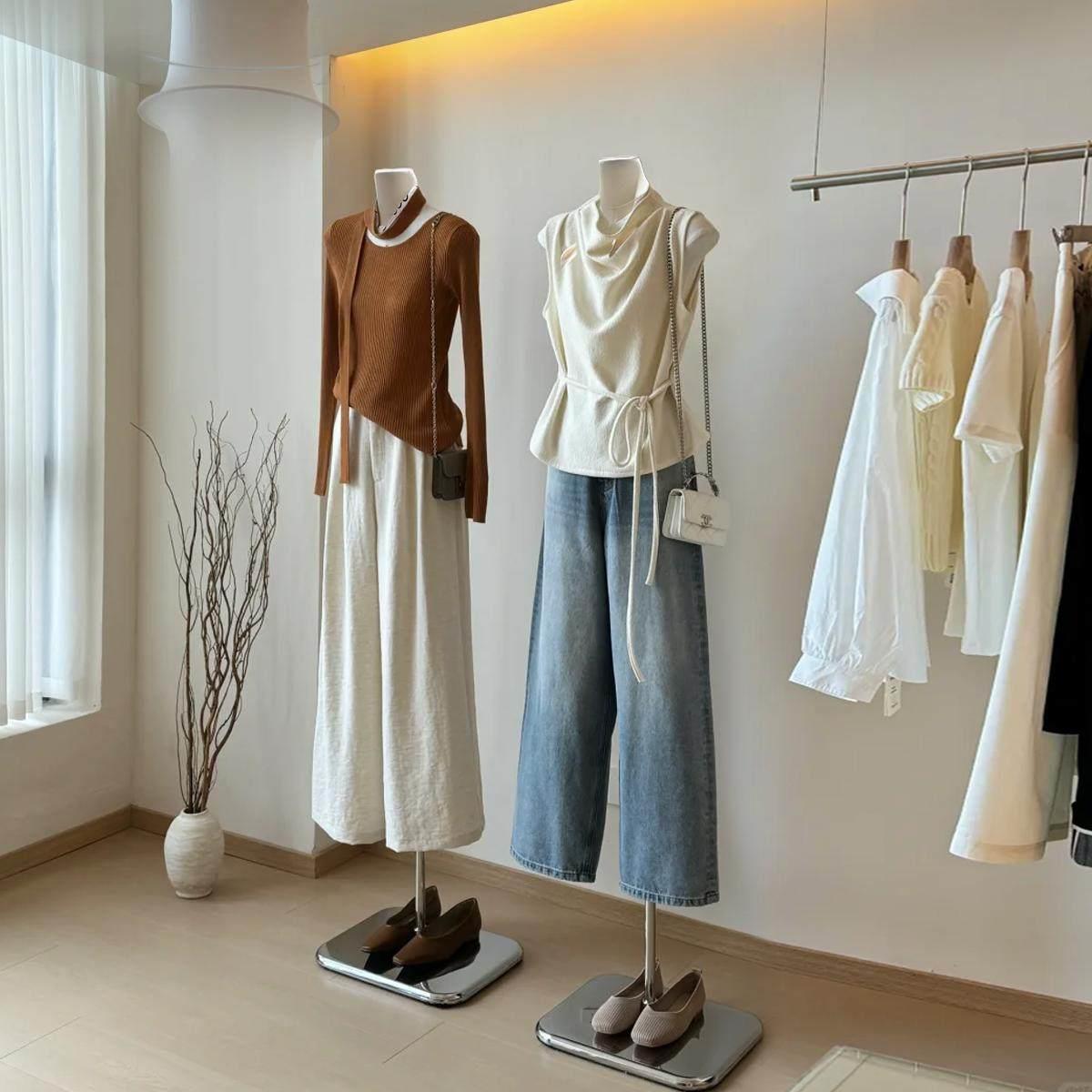 模特展示架女装店韩版扁身模特服装店专用小胸平胸假人橱窗人偶