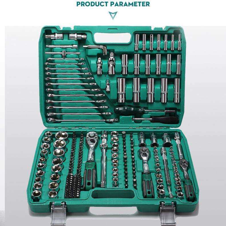 厂家216件套机修组套工具铬钒钢汽车维修工具套装五金套筒扳手