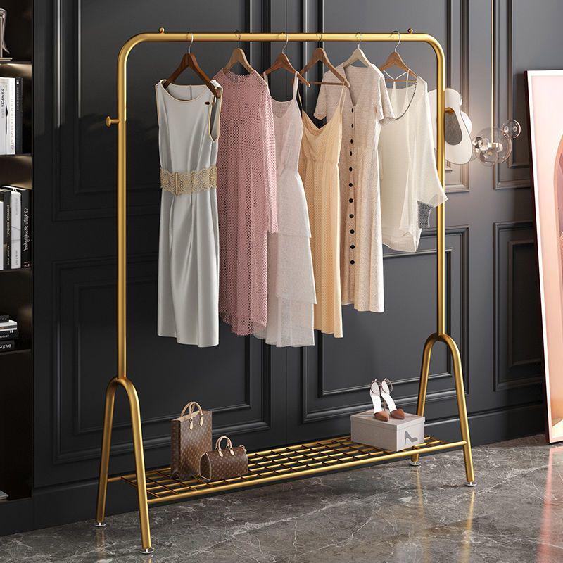 衣帽架落地折叠室内晒衣架阳台卧室挂衣架子家用简易单杆式晾衣架