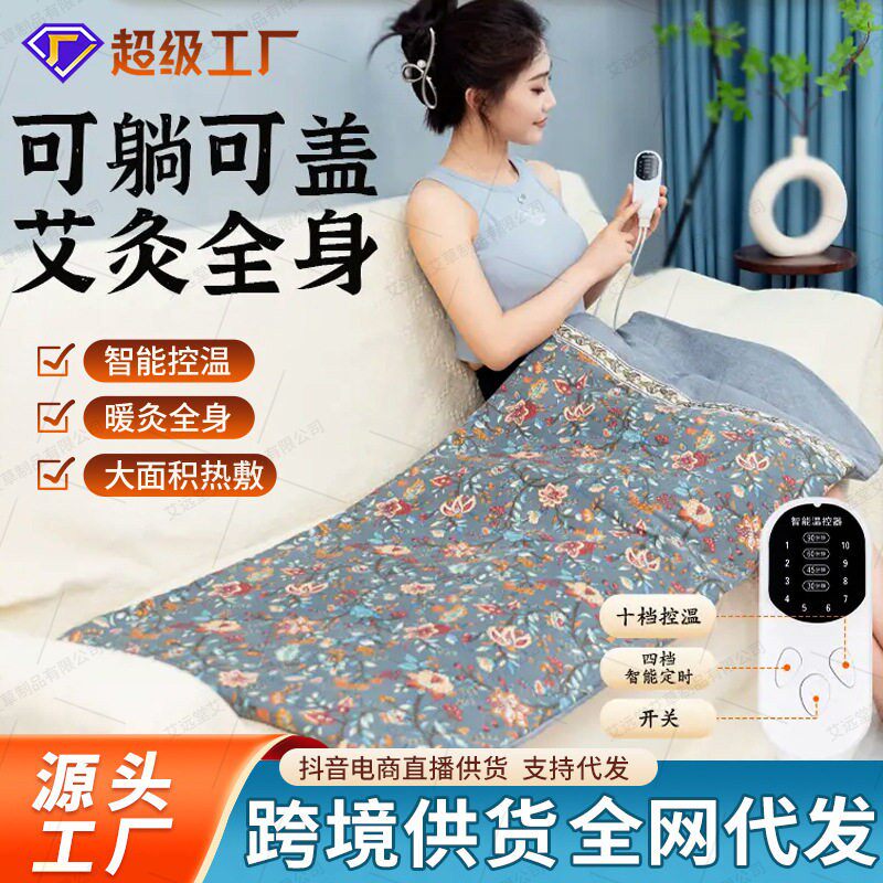 艾灸热敷毯电加热艾绒床垫艾草电热褥子全身通用养疗包艾灸毯