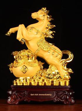 马摆件招财立马发财生肖工艺品办公室书房家居酒柜装饰品商务礼品