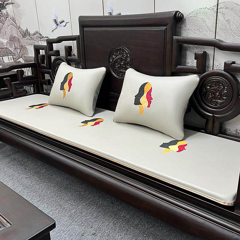 定制中式红木沙发坐垫冬夏两用高端实木椅子座垫茶椅垫子防滑防水