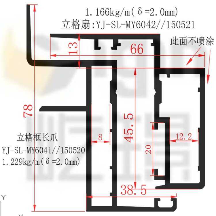 现货销售 幕墙开启扇 玻璃幕墙铝型材 幕墙翻窗 幕墙配件图片