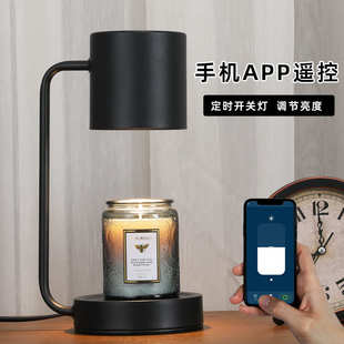 无火香薰蜡烛灯融蜡灯智能定时卧室小夜灯睡眠床头台灯氛围灯具
