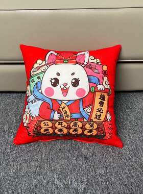 抱枕定制加LOGO靠垫企业宣传广告创意印刷来图定做企业礼品加