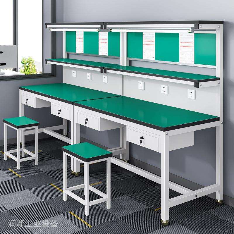 工厂车间防静电工作台带灯注塑机流水线检验桌子手机维修台工作台