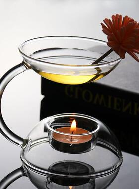 欧式耐高温透明玻璃家用熏香灯浪漫香薰炉蜡烛酒店餐厅精油香薰灯