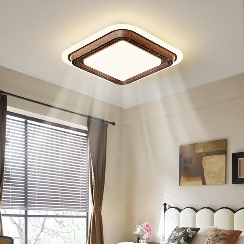 无叶风扇灯卧室主灯创意简约中古风静音空气循环风道灯电扇一体灯