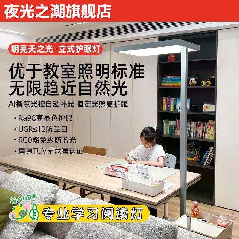 护眼落地灯自然光儿童学习灯书房钢琴灯阅读立式全光谱大路灯