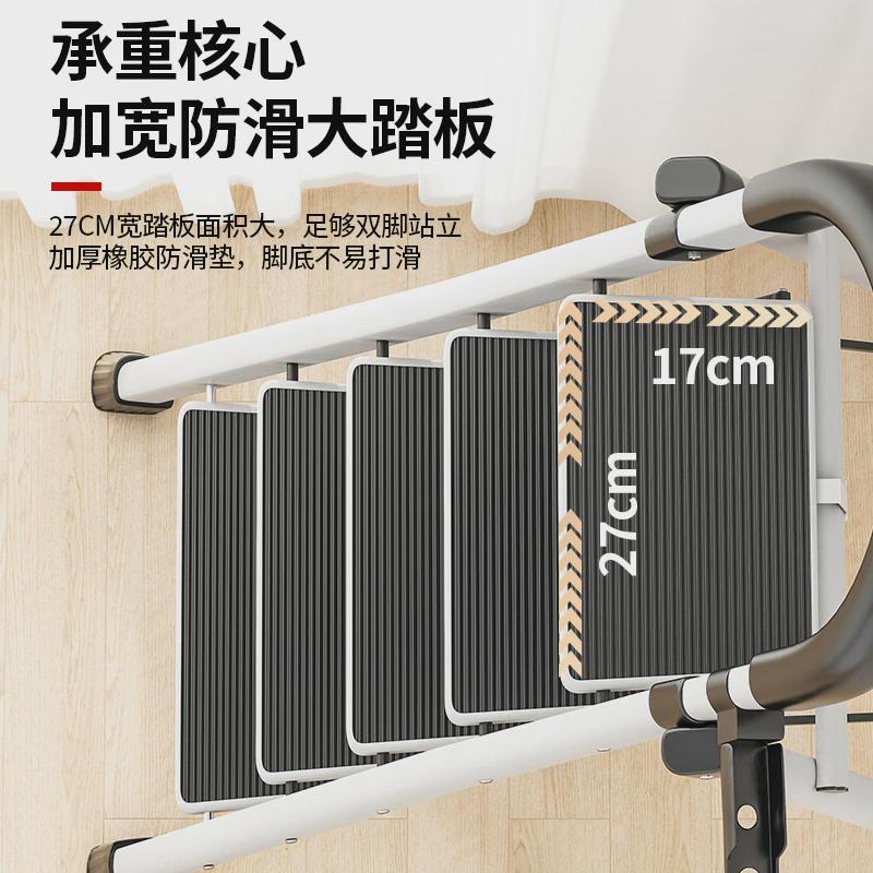家用梯子拆叠折叠多功能室内步梯扶手梯安全伸缩阁楼梯便携凳子