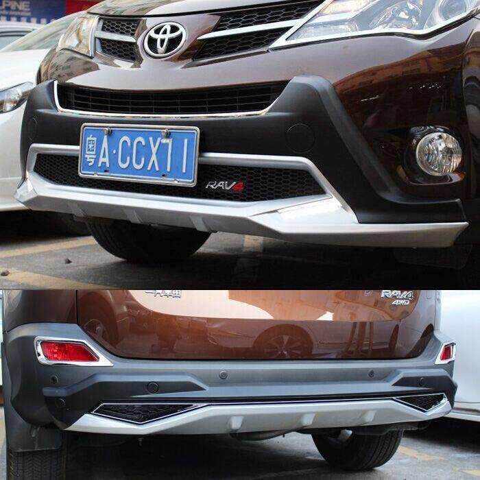 RAV4保险杆 13-19款荣放前后杠前后保险杆RAV4前杠后护杠改装包围