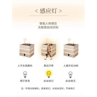 bkk悬浮床头柜三抽简约实木现代无线充一体多功能轻奢家用卧室床