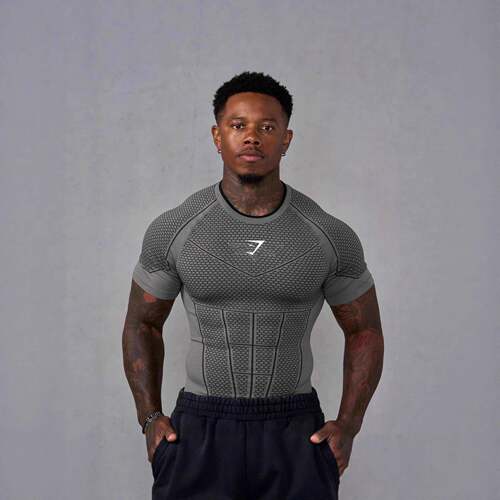 Bat Style New Mens Compression TShirt Fitted Suitable for