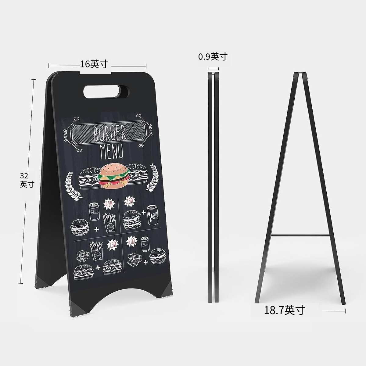 A形双面黑板落地式店铺商用宣传广告牌酒吧咖啡厅可移动展示板