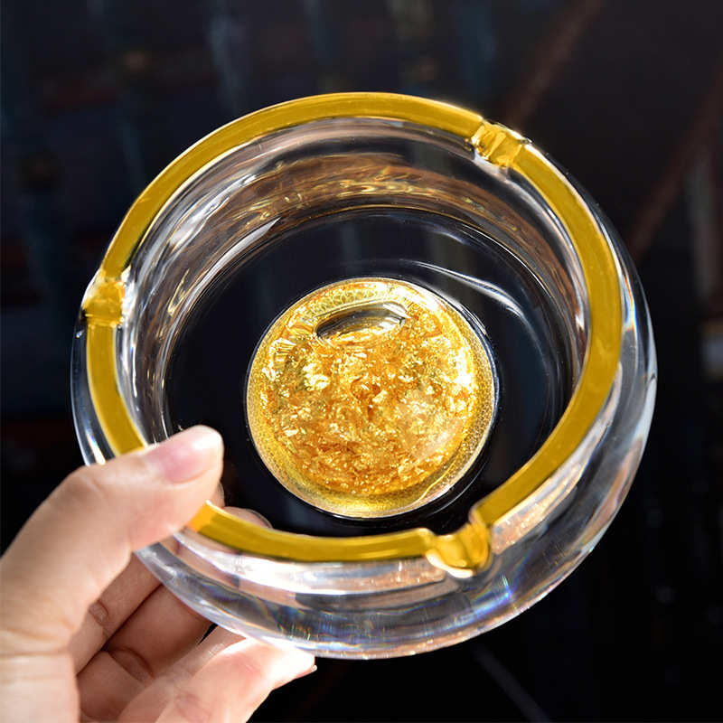 金像 北欧水晶玻璃烟灰缸轻奢创意家用客厅办公室KTV酒店用品批发