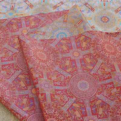 款复古几何坎提花服马甲新背心布料喜肩庆新年童装马甲QYM4204装