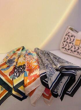 silk scarf for women with square scarves 方巾女复古防晒丝巾