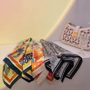 silk scarf for women with square scarves 方巾女复古防晒丝巾