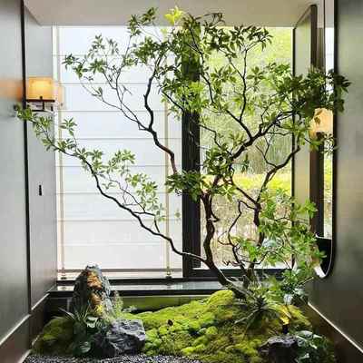 仿马醉木橱窗造景真植物室仿生绿内植装饰树AQV大型假树简约景摆