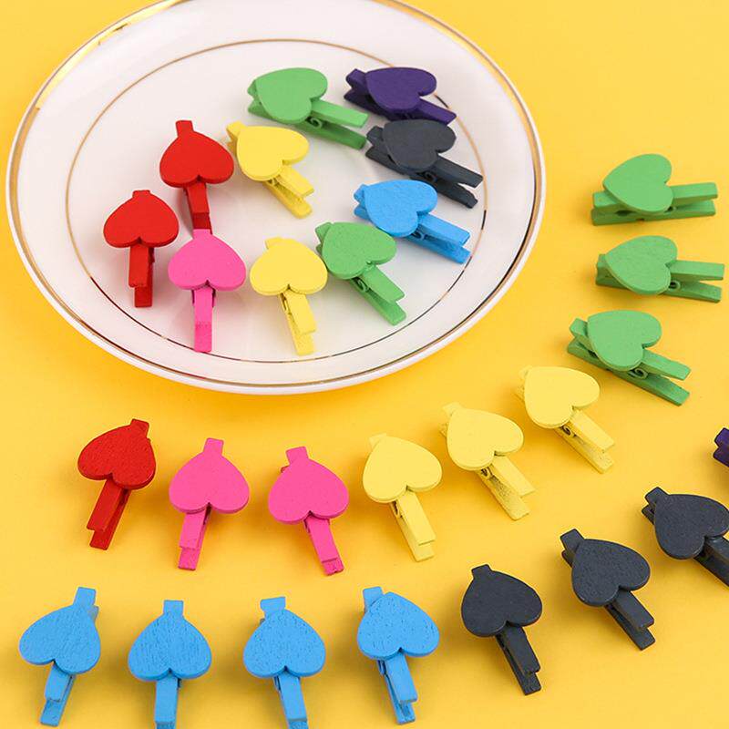 木头夹子夹照片照片墙装饰幼儿园可爱木质迷你衣架文具小号固定便