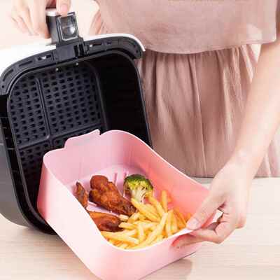 Airfryer Silicone Basket Square Silicone Tray for Airfryer E