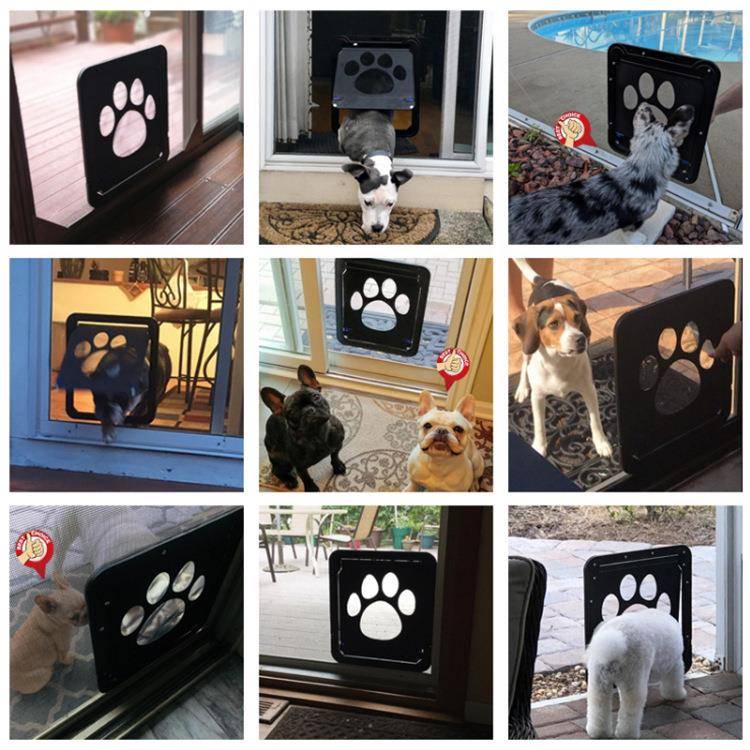 新款小号宠物纱窗门狗狗用品 狗爪印防咬小型犬猫咪纱窗门 猫狗门