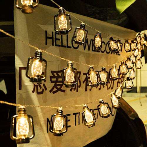 夜市摆地摊氛围灯汽车后备箱网红摆摊专用led装饰柠檬彩灯串灯带