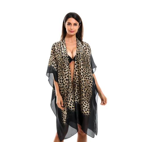 Pattern imitation fabric sunscreen beach bikini cover up