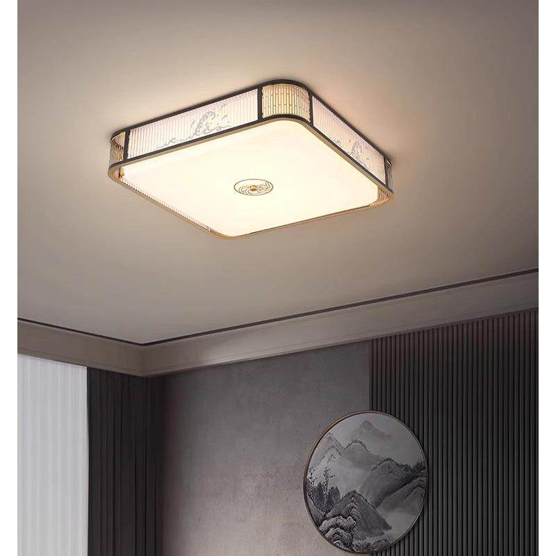 现代新中式吸顶灯大气客厅灯套餐长形LED餐厅灯简约阳台卧室灯具