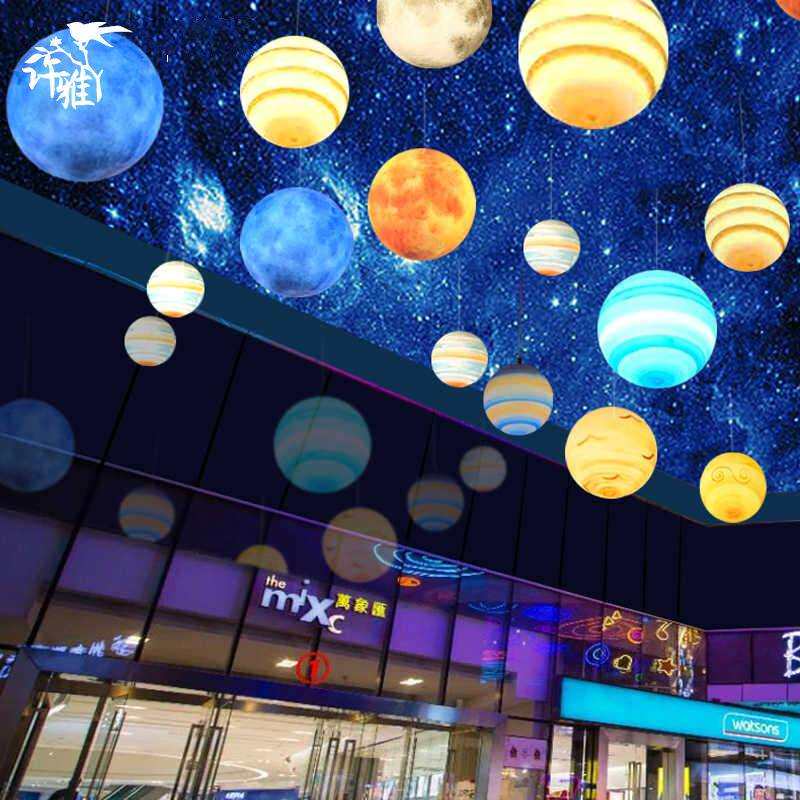 星球吊灯网红户外防水挂树景观发光圆球装饰灯地球街道树木亮化灯