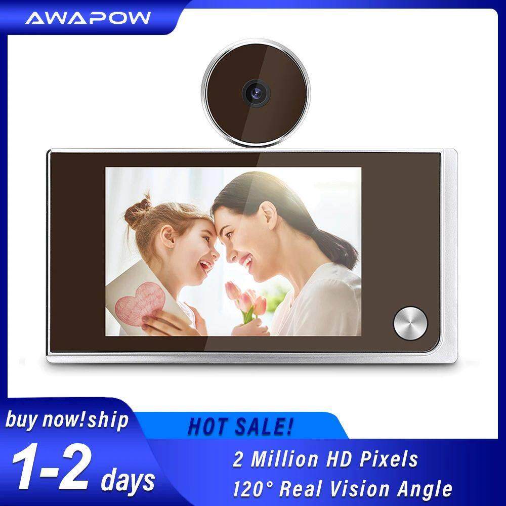 Awapow 3.5 Inch Doorbell Peephole Viewer Digital Door Camera - 实物图