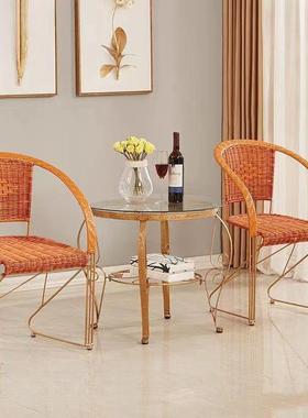 A2C藤椅办公椅家用钢筋弹性透气藤编椅子加固手工编织加固电脑椅