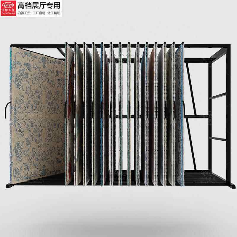 泊式雅贸地毯墙纸墙布窗样帘品立翻OJQ页架子瓷工砖展架毛毯展示