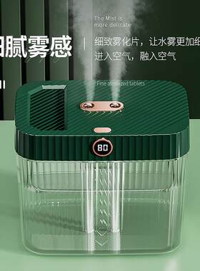 新款直销跨境新款智能定时透明加湿器大容量双喷雾家用办公室桌面