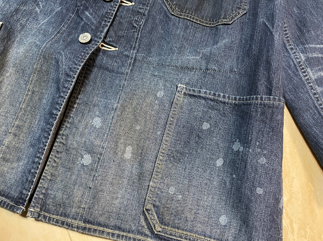 visvim Bucky Dry Splatter Coat — label