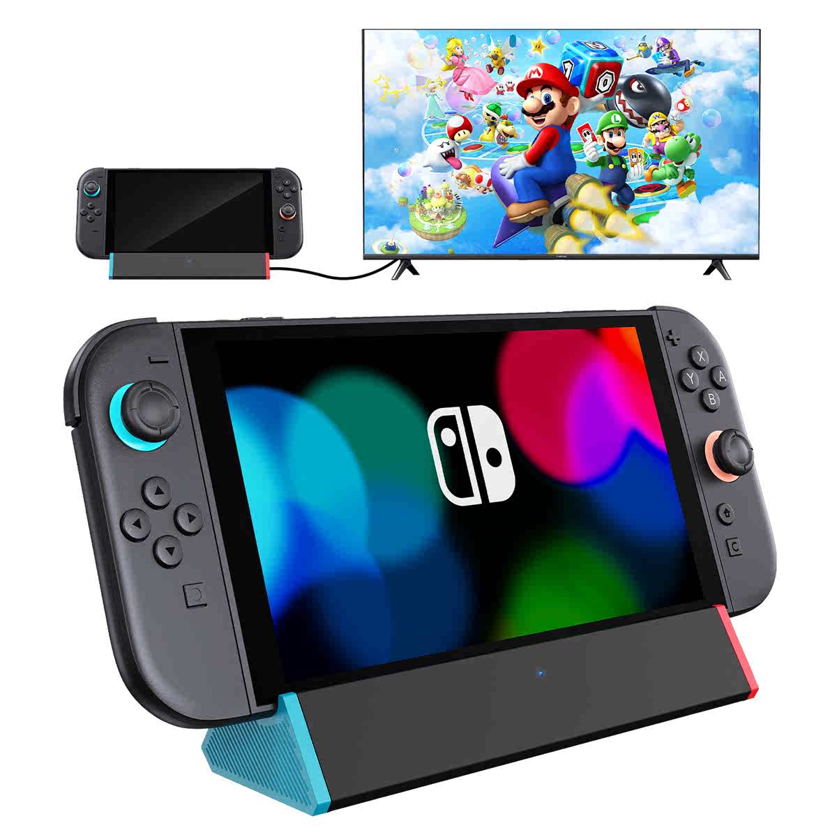 switch2便携底座ns2视频转换器任天堂OLED主机拓展坞HDMI网口支架