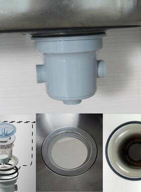 天力厨房水槽185或180mm韩式大下水器带双溢水接头 大口径XP373