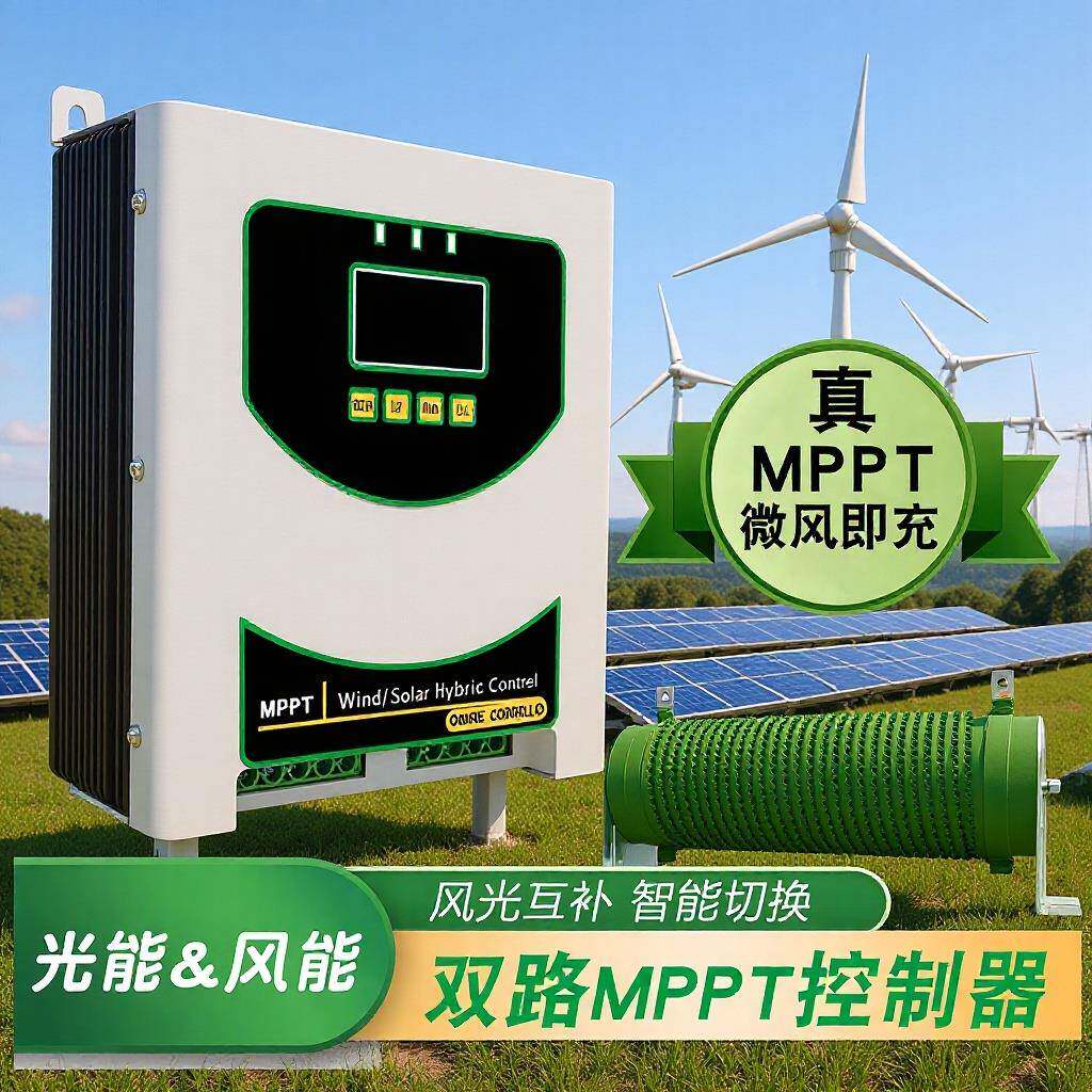 MPPT风光互补控制器升压充电500W3000W风能发电机光能铅酸锂电