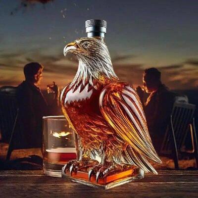 Eagle Decanter Whiskey Eagle Glass Decanter Collectible
