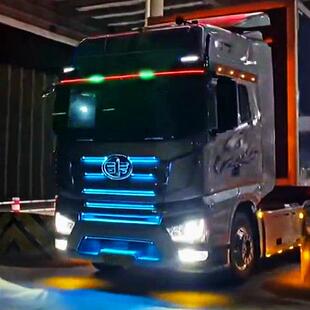 解放J7卡车装 遮阳板中栅格偏转器彩色字幕飘带游侠灯遥控器 饰改装