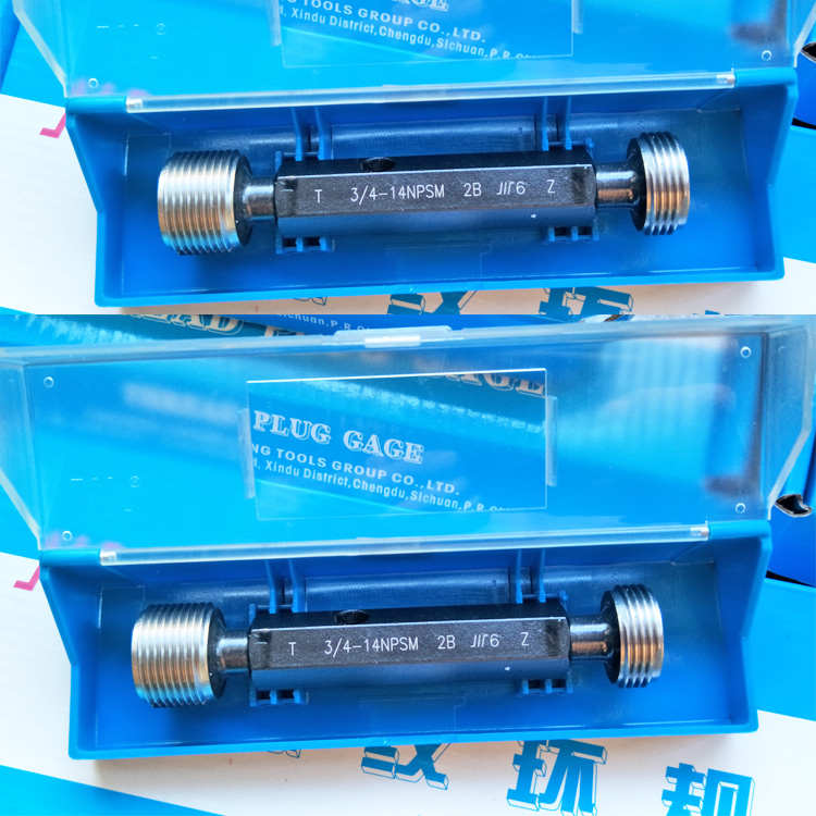 成量川牌塞规美标圆柱直管3/4-14NPSM螺纹量规美制止通规螺纹塞规