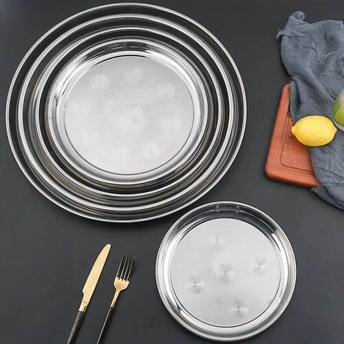 With thick stainless steel plate round big disk platter