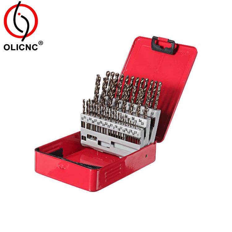 51件直柄麻花钻头 木工铝材塑料开孔白钢 41件套装钻头钻咀1-6mm