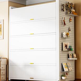 家用收纳柜钢制储物柜卧室书柜客厅阳台落地多层带门置物柜铁皮柜