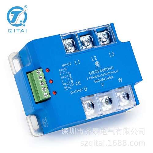 QSQF480A40三相交流控制输出25A/40/60/80/100A大功率继电器