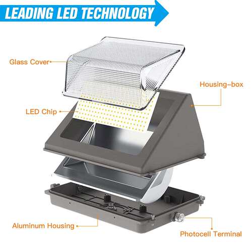 LED可调色温瓦数壁灯60W80W120W户外防水庭院照明走廊灯UL认证