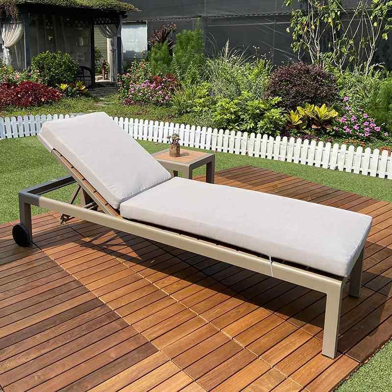 躺床户外床别墅泳池躺休闲椅庭景区海院边度假村躺网椅红民宿塑木