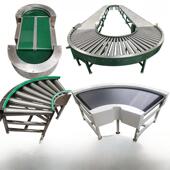 定制90度车床180度u形滚筒环形输送机食品级流水线分拣输送带