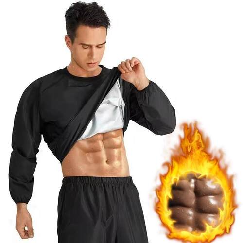 Men's running, exercise, sweatshirt, yoga, sauna, fever,