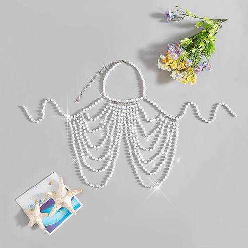 Bottom Decoration Women's Top Pearl Jewelry Hoodie